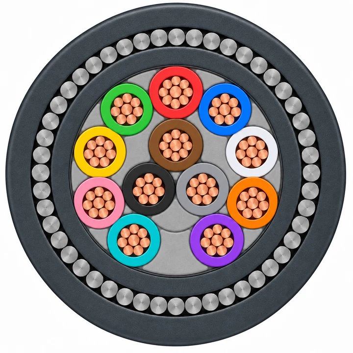 XLPE/SWA/LSZH control cable — 600/1000 V — product illustration
