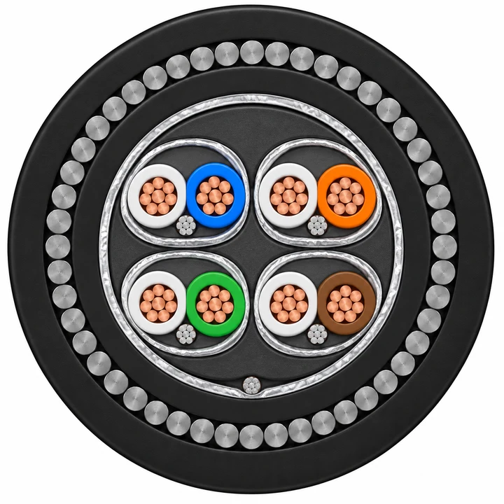 PE or XLPE instrumentation cable — 500 V — product illustration