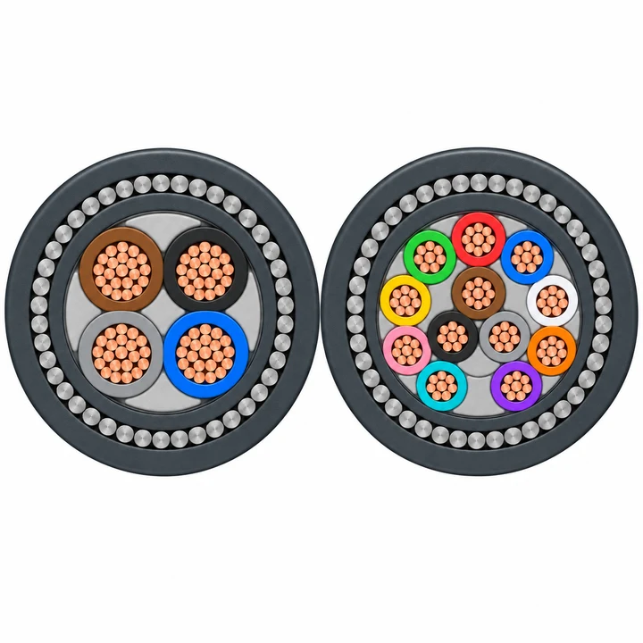 LSZH armoured power and control cable — BS 6724 — product illustration