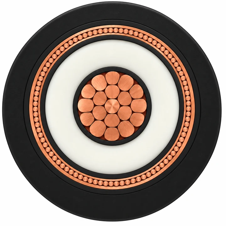 MV unarmoured XLPE cables — 3.6/6 to 18/30 kV — product illustration